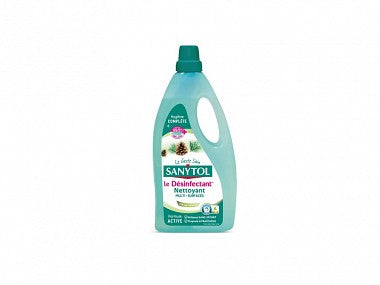 Sanytol Nettoyant Sol 1L Pin - Désinfectant pour sol avec parfum de pin, bouteille verte